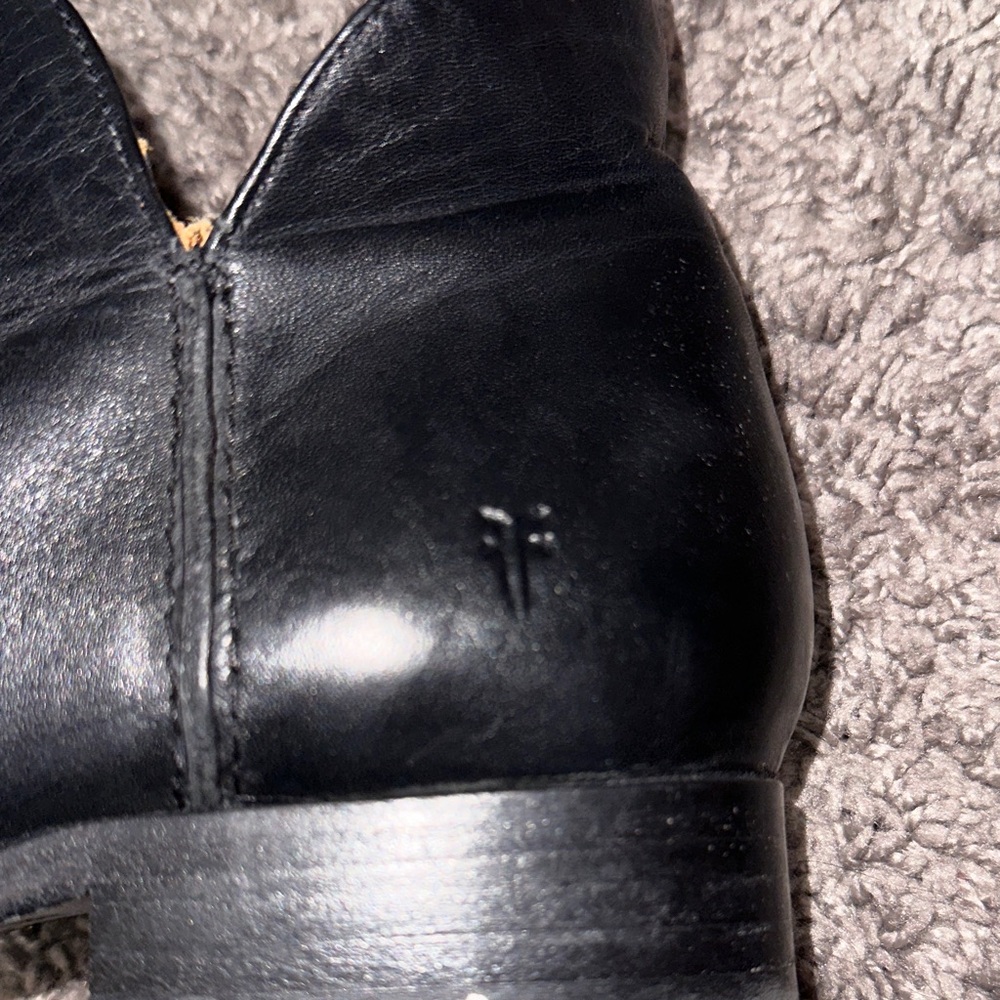 Frye Black Leather Ankle Boots - Picture 5 of 7